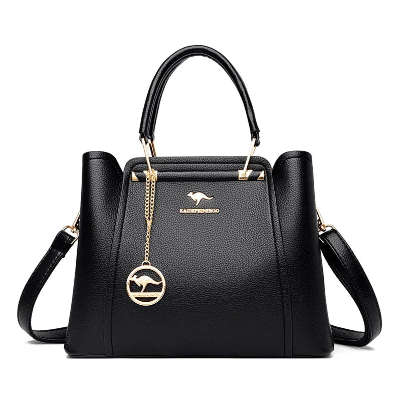 Elegant Leather Shoulder Bag by Élise