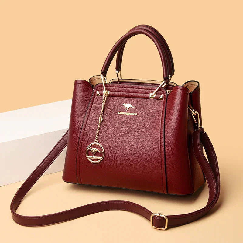 Elegant Leather Shoulder Bag by Élise