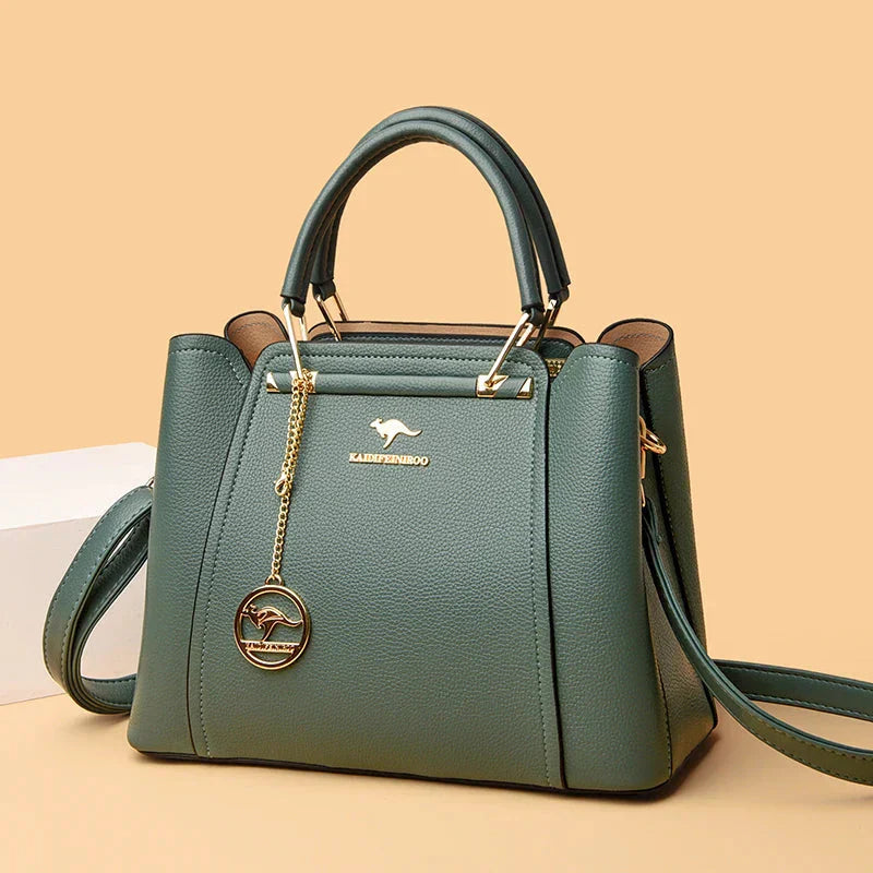 Elegant Leather Shoulder Bag by Élise