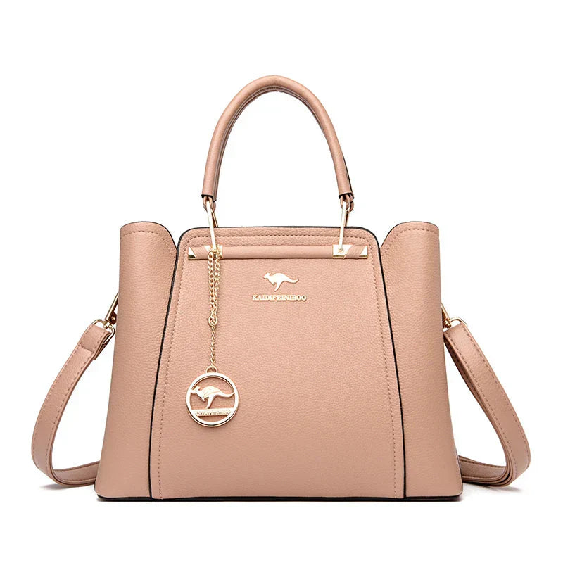 Elegant Leather Shoulder Bag by Élise