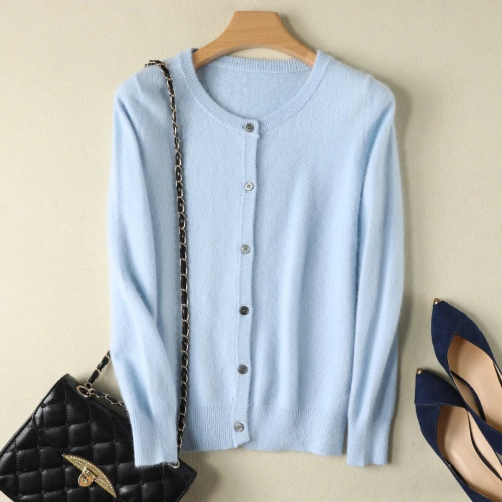 Sophie Cardigan in Soft and Elegant Mink Cashmere