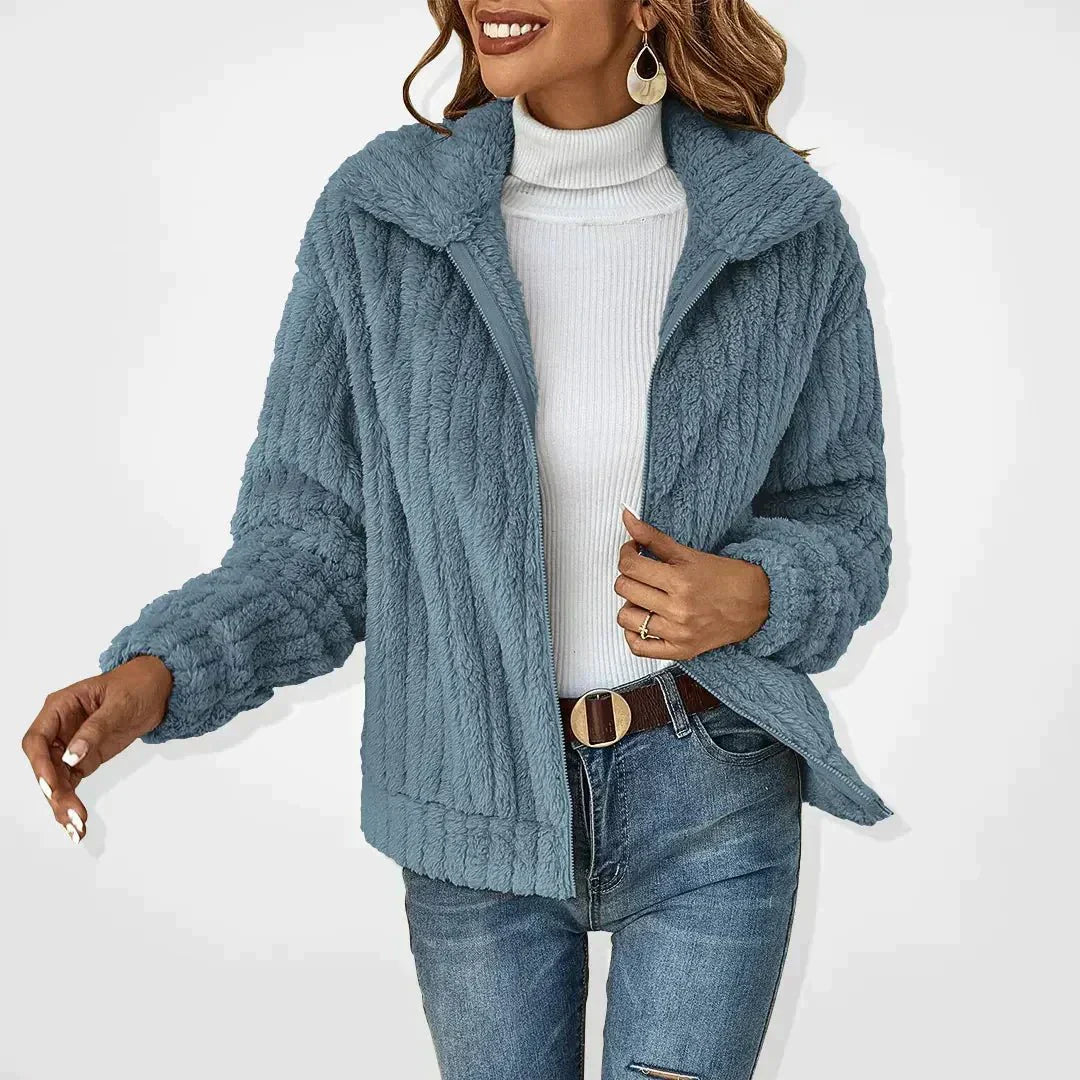 Emma Soft Ribbed Plush Jacket