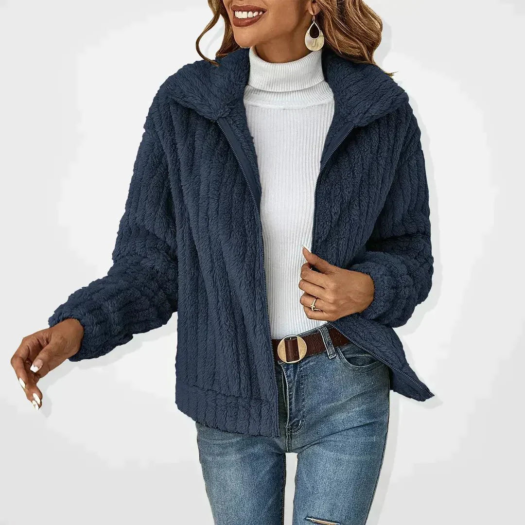 Emma Soft Ribbed Plush Jacket