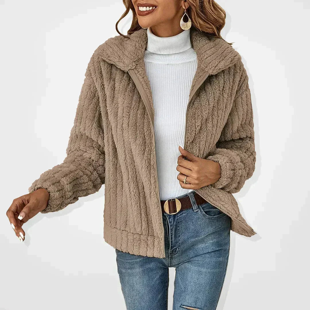 Emma Soft Ribbed Plush Jacket