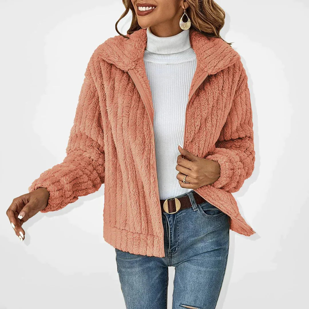 Emma Soft Ribbed Plush Jacket