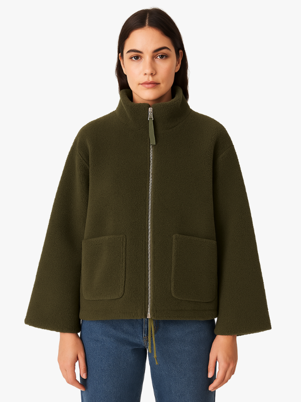 Sophie – Soft sherpa fleece jacket elegant and comfortable
