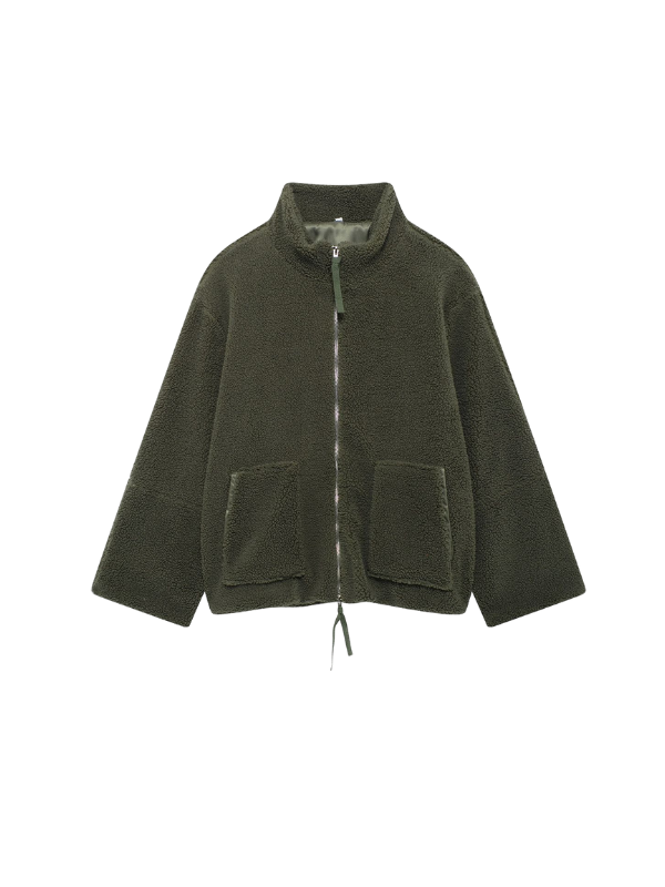 Sophie – Soft sherpa fleece jacket elegant and comfortable