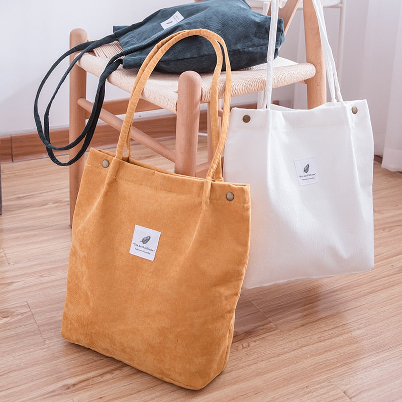 Sophie Elegant Corduroy Shopper Bag
