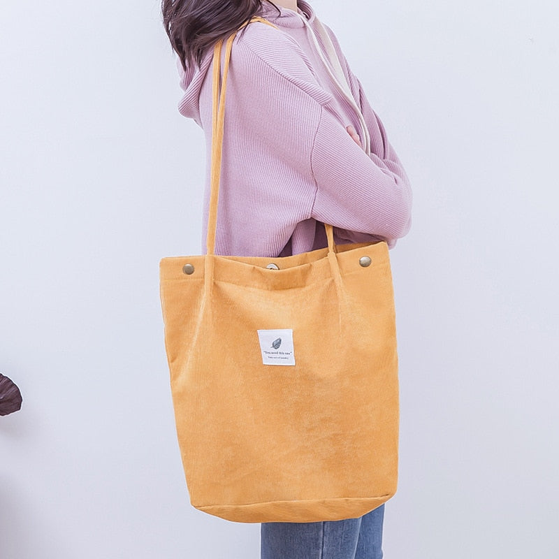 Sophie Elegant Corduroy Shopper Bag