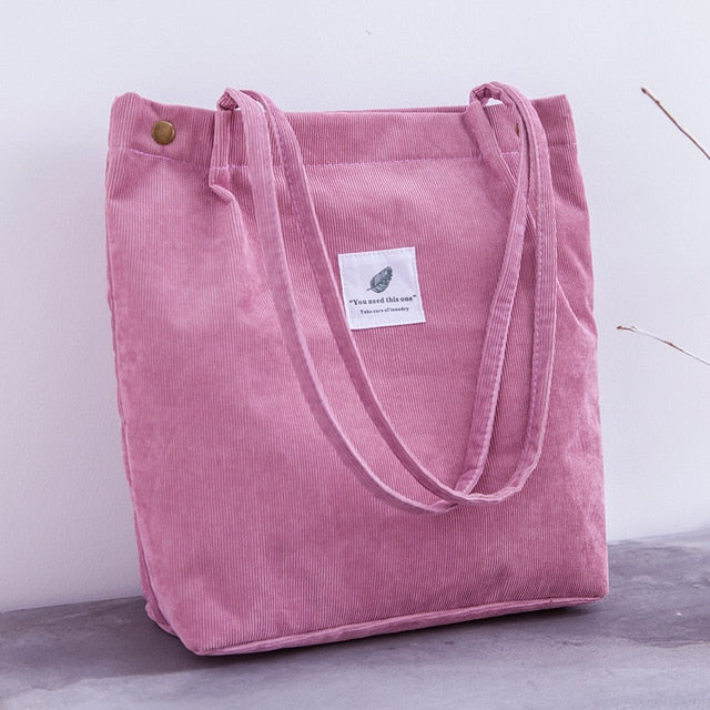 Sophie Elegant Corduroy Shopper Bag