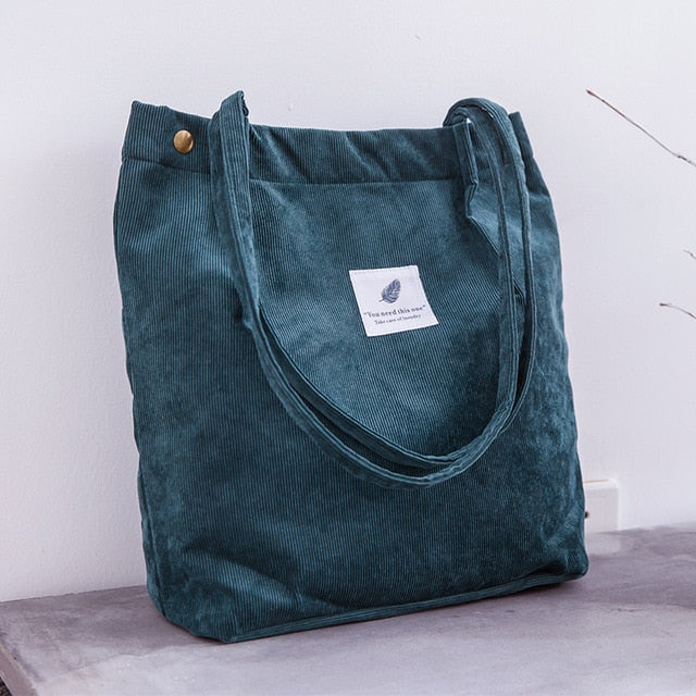 Sophie Elegant Corduroy Shopper Bag