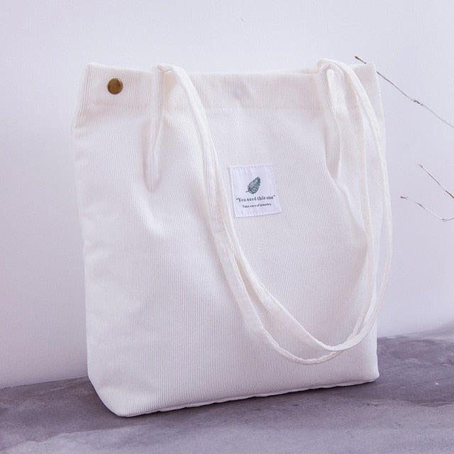 Sophie Elegant Corduroy Shopper Bag