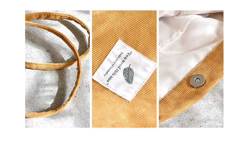 Sophie Elegant Corduroy Shopper Bag