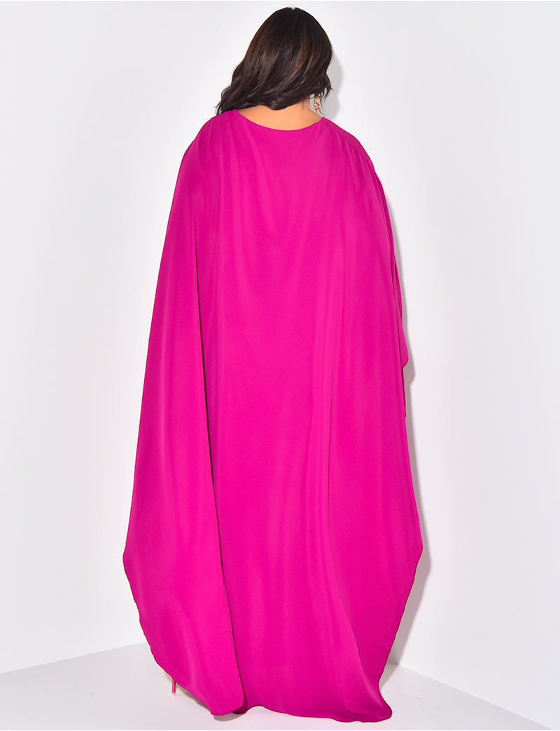Léa Elegant Fluid Cape Dress