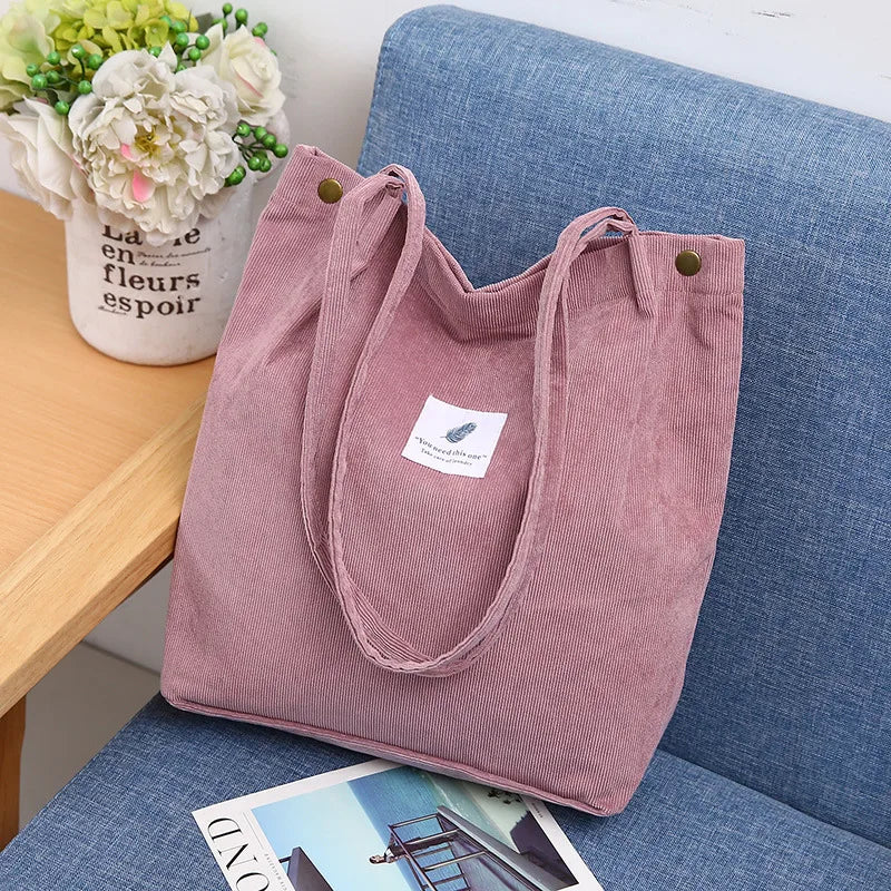 Sophie Elegant Corduroy Shopper Bag
