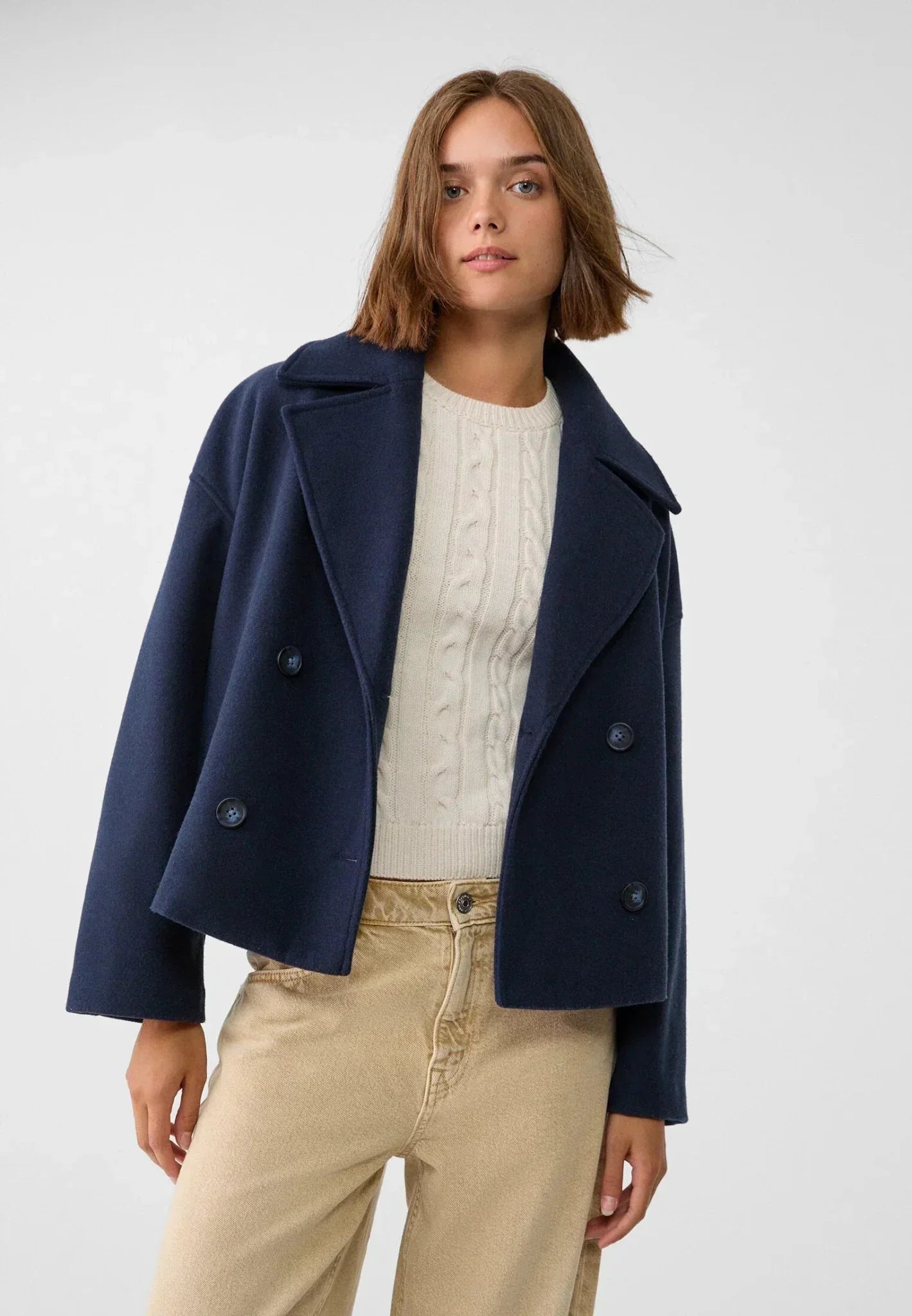Sophie – Elegant Short Double-Breasted Jacket