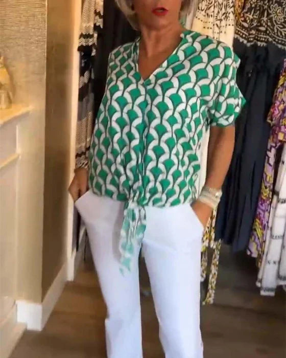 Women's Blouse - Short Sleeves