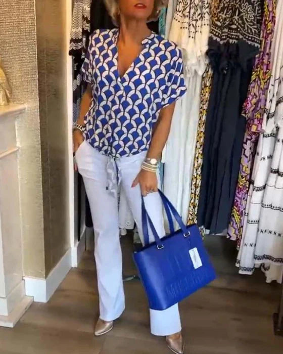 Women's Blouse - Short Sleeves