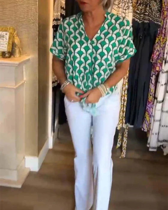 Women's Blouse - Short Sleeves