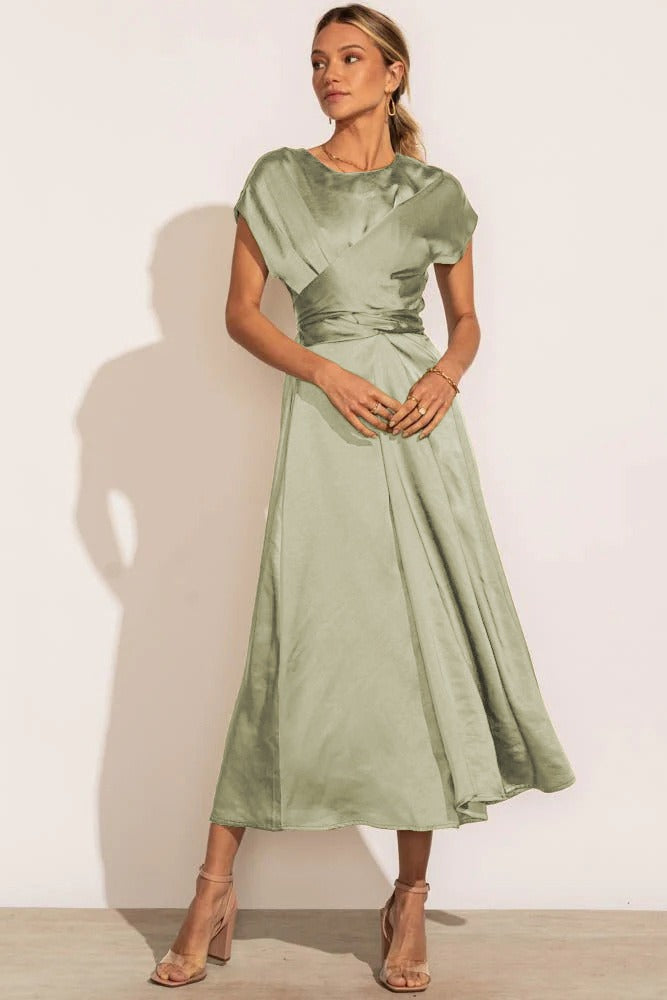 Women's Midi Dress - Sleeveless Adjustable Size
