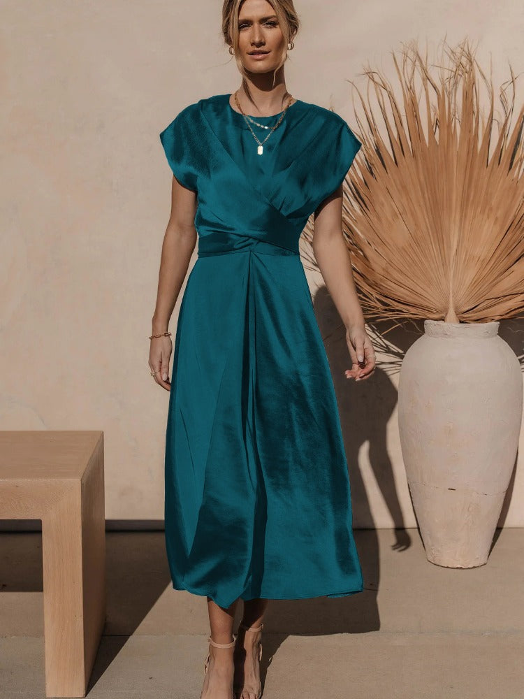 Women's Midi Dress - Sleeveless Adjustable Size