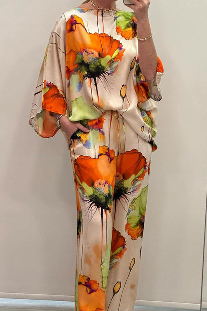 Ensemble Femme - Haut Fluide Kaftan et Pantalon Large