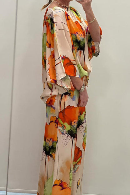 Ensemble Femme - Haut Fluide Kaftan et Pantalon Large