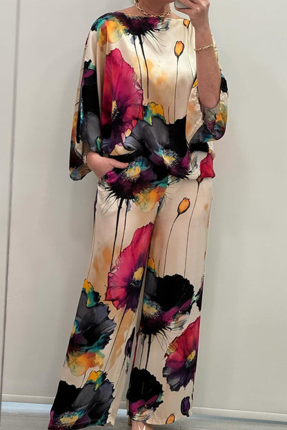 Ensemble Femme - Haut Fluide Kaftan et Pantalon Large