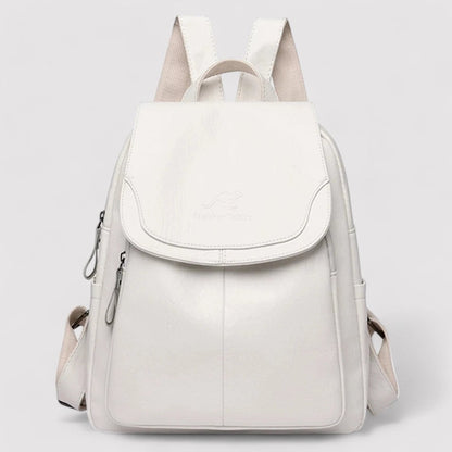 Lena Elegant Premium Leather Secure Backpack