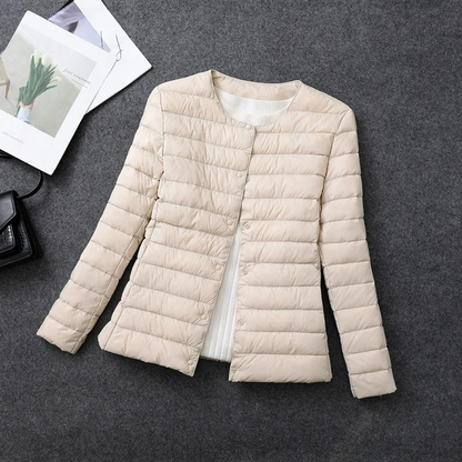 Sophie – Elegant Light Quilted Down Jacket