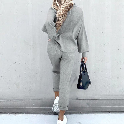 Ensemble Loungewear Femme - Sweatshirt Col Rond Manches Longues