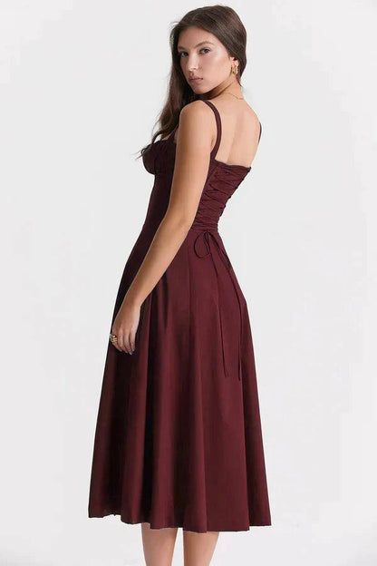 Emma Elegant Bustier Dress with Tied Back