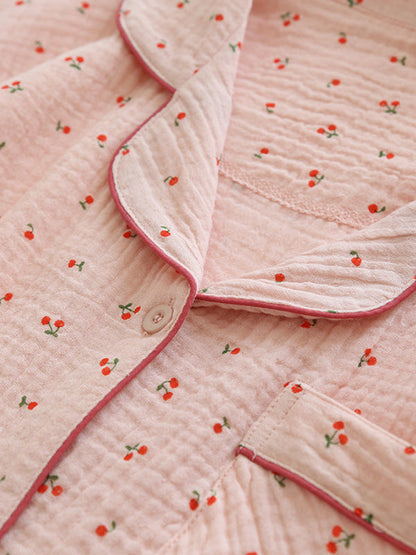 Chloé – Soft cotton pajama with cherry print