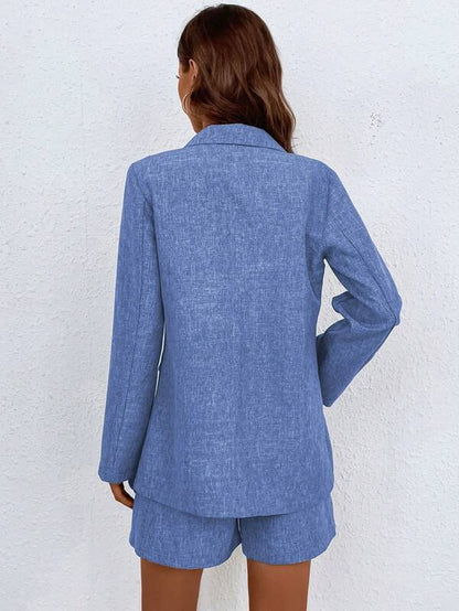 Ensemble Femme - Blazer Oversize à Boutons & Short Taille Haute