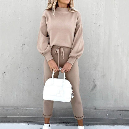 Ensemble Loungewear Femme - Sweatshirt Col Rond Manches Longues