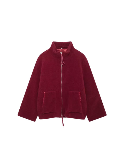 Sophie – Soft sherpa fleece jacket elegant and comfortable