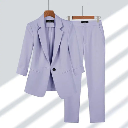 Sophie – Élégant Tailleur Structuré Femme Blazer & Pantalon