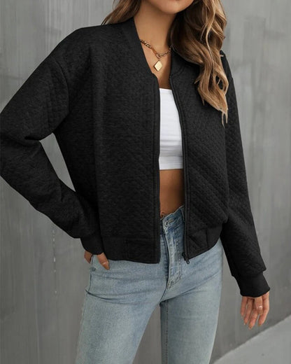 Léa – light and elegant zipped summer bomber jacket for women