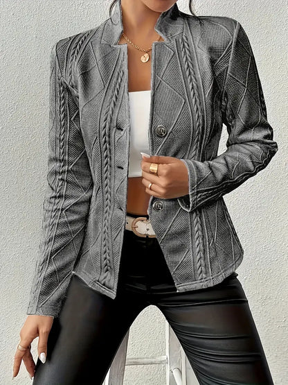 Léa Élégante Veste Texturée en Maille