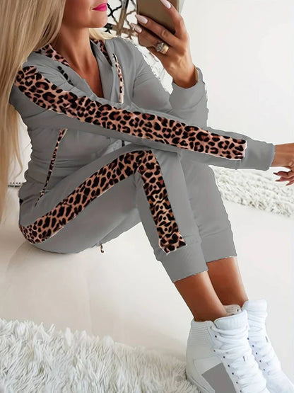 Ensemble imprimé léopard pour femme