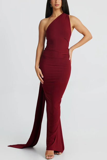 Emma Elegant Fluid Long Dress Backless