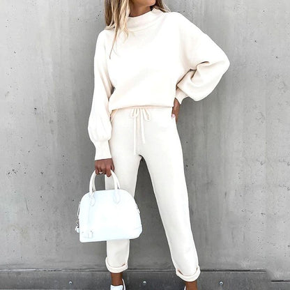 Ensemble Loungewear Femme - Sweatshirt Col Rond Manches Longues
