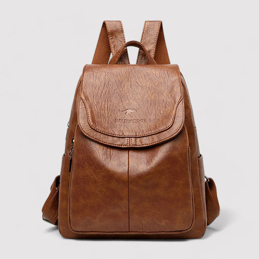 Lena Elegant Premium Leather Secure Backpack