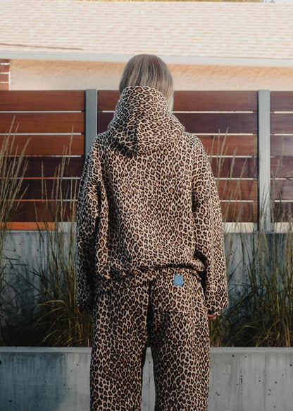 Ensemble Femme Léopard - Sweat à Capuche et Pantalon