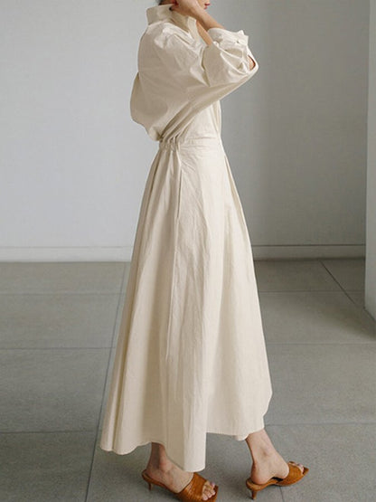 Robe Longue Femme - Taille Ceinturée - Coupe Oversize Fluide