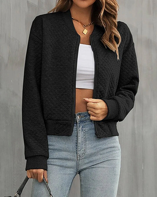 Léa – light and elegant zipped summer bomber jacket for women