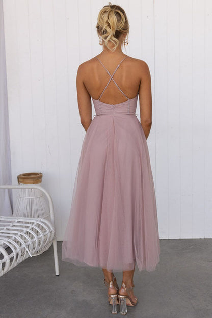 Robe Femme - Taille Cintrée - Jupe Midi Évasée Fluide