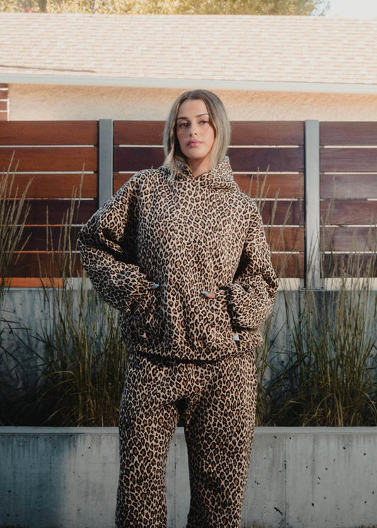 Women's Leopard Set - Hoodie and Pants