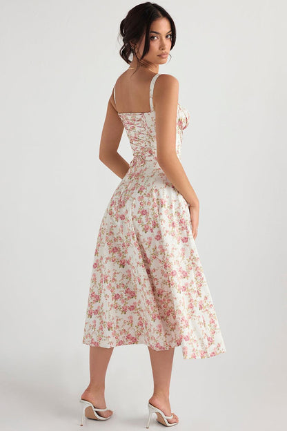 Emma Elegant Bustier Dress with Tied Back