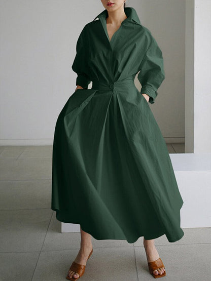 Robe Longue Femme - Taille Ceinturée - Coupe Oversize Fluide